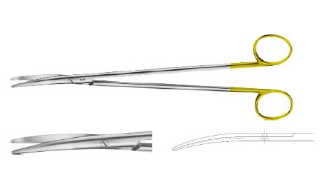 TC НЕЛЬСОН-МЕТЦЕНБАУМ НОЖИЦІ ВИГНУТІ 260MM